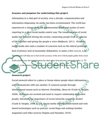 The Impact of Social Media on News