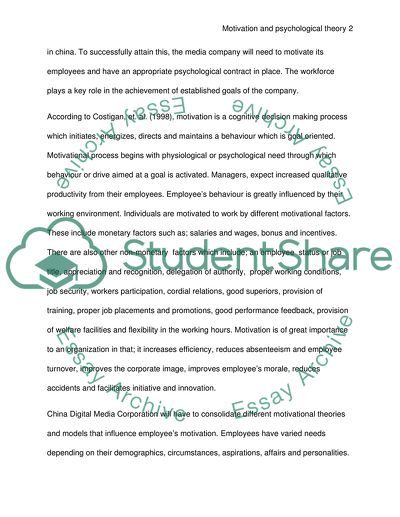 Motivation and Psychological Contact on Media Company in China