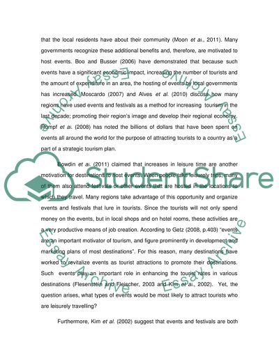 The Role of Events in the Seaside Destination: A Case Study of Sport Events in Eastbourne