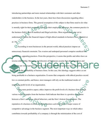 Is ethics profitable