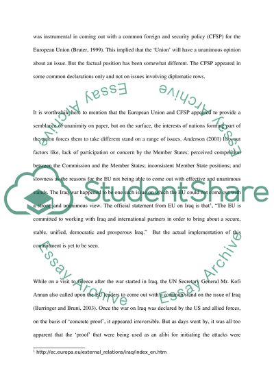 The EU as a Diplomatic Actor in Recent Conflicts