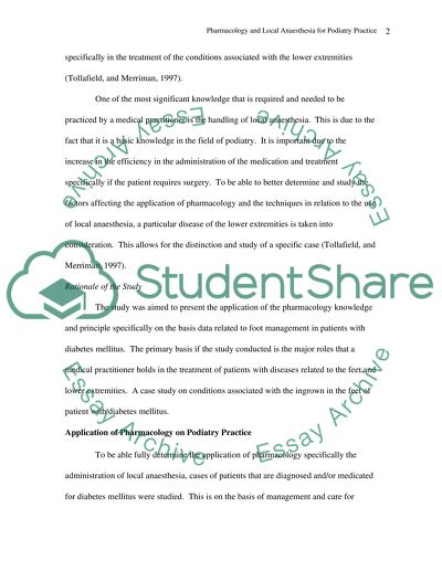 Pharmacology and Local Anaesthesia for Podiatry Practice