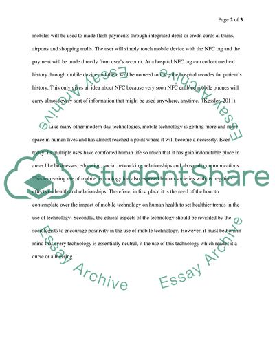 Mobile Technology and NFC Technology