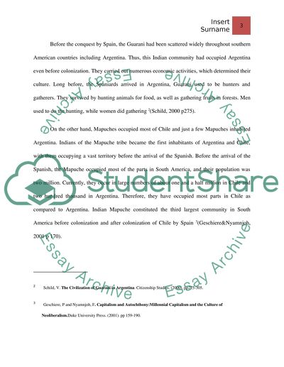 Indian Populations of Argentina and Chile and Their Changing Reality During the Colonial Period