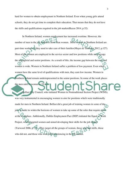 Gender inequality in the workplace: Northern Ireland and Southern Ireland