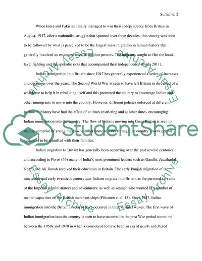 Indian Emigration to Great Britain After 1947