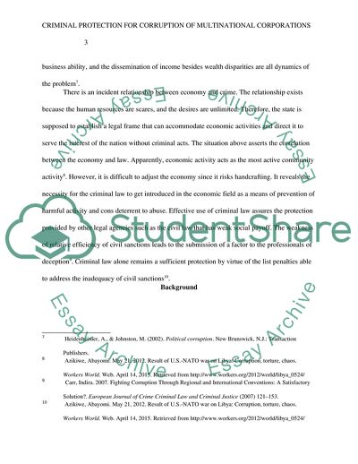 Criminal Solution to the Corruption in Libya