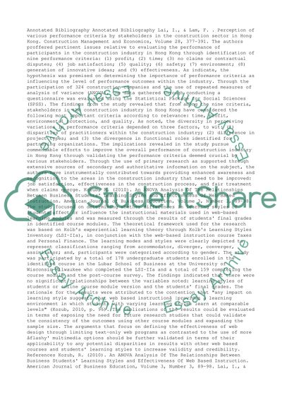 Analysis of Articles about Perception of Various Criteria by Stakeholders in the Construction Sector