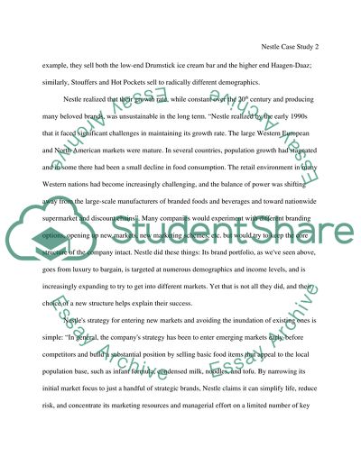 Nestle Company: Strategic Management and Management Accounting