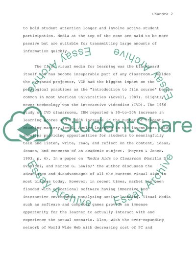 Video and visual media in classroom
