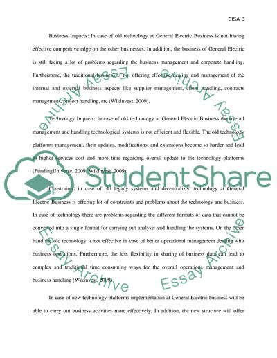 EISA: Capturing the Current State