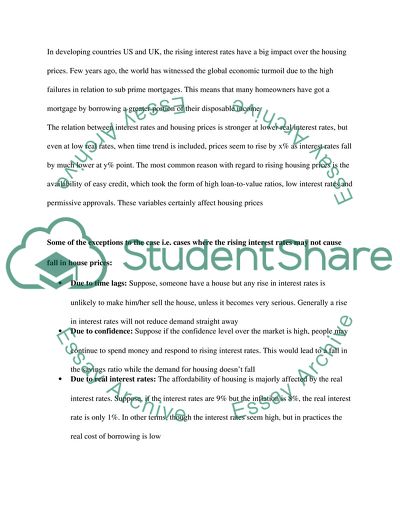 How Did the Interest Rate Affect the Housing Prices