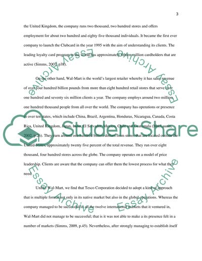 Financial Analysis of Tesco and Wall-Mart