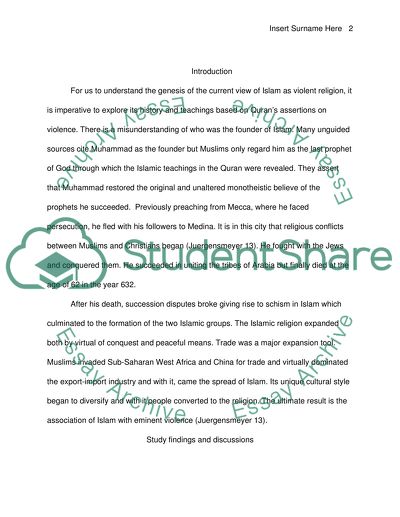 Association of Islam with Violence in the West