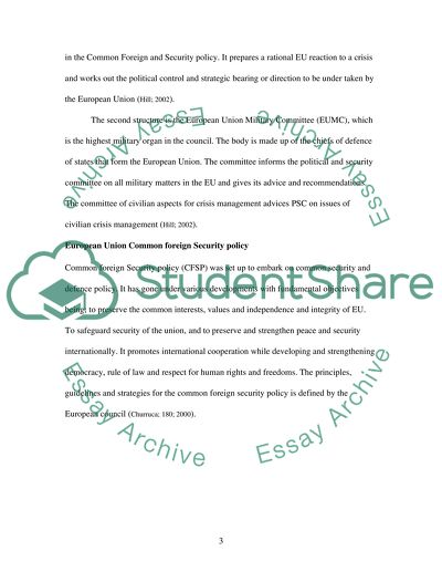 European Security and Defence Policy