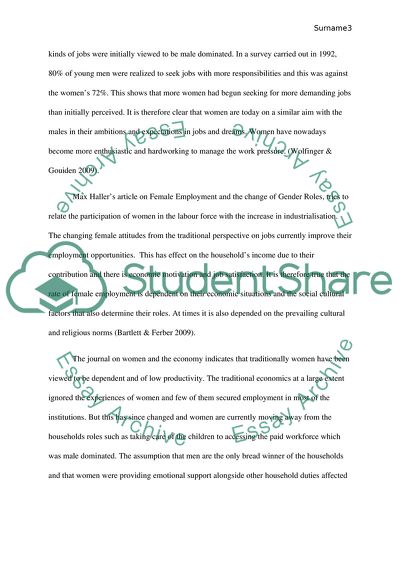 Changing Roles in Household