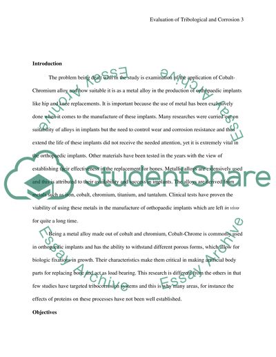 Evaluation of Tribological Corrosion Co-Cr Alloys Medical Implant