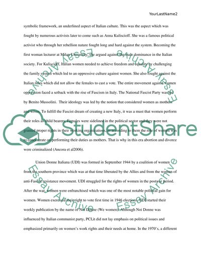 The Italian Feminist Movement in the 1970s