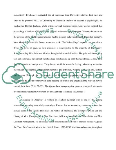 Man and Masculinity: the Velvet Rage and Manhood in America