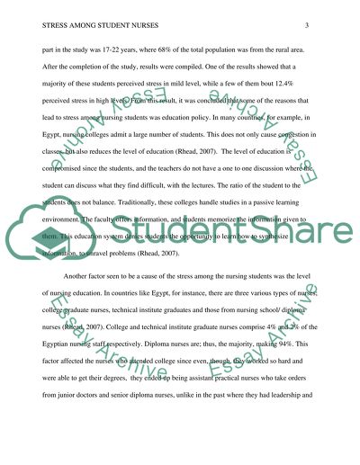 Stress among Student Nurses