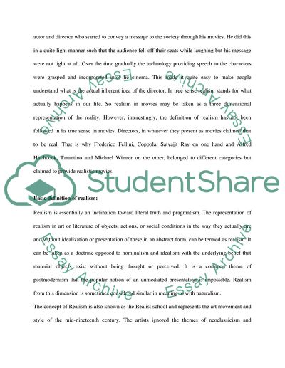 Phenomenon of Realism in Films