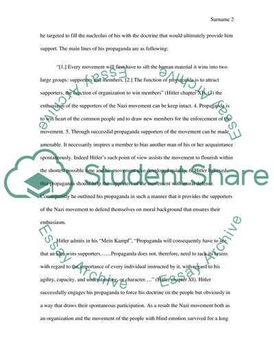 Nazi Propaganda and the Success of the Fascist Movement