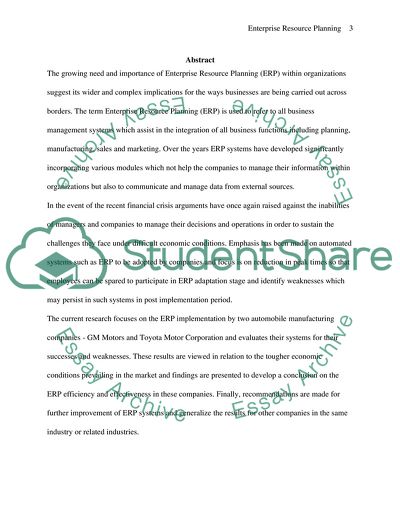 Complications in Implementing an ERP System