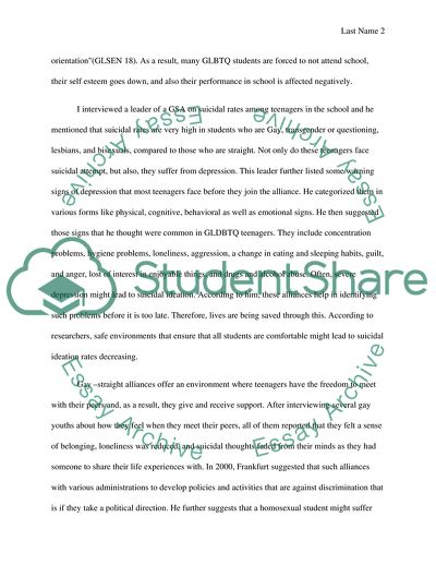 Gay-Straight Alliances in High School