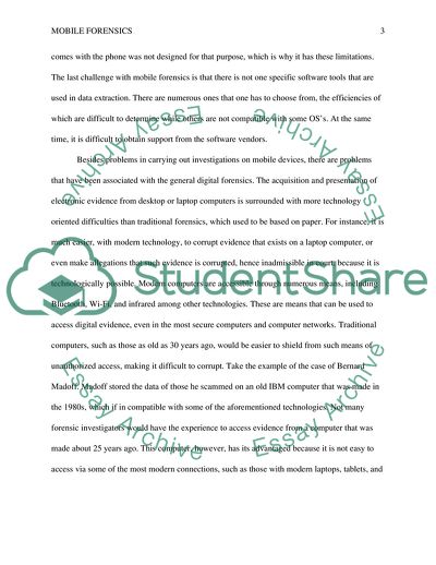 Challenges in Mobile Forensic Technologies