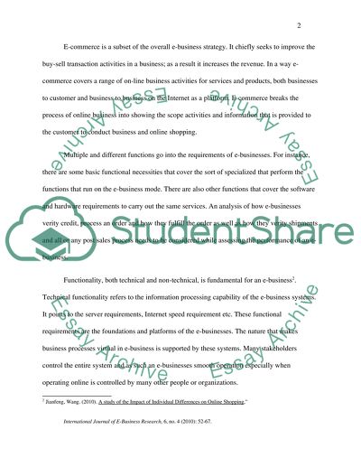 Tools for E-Businesses