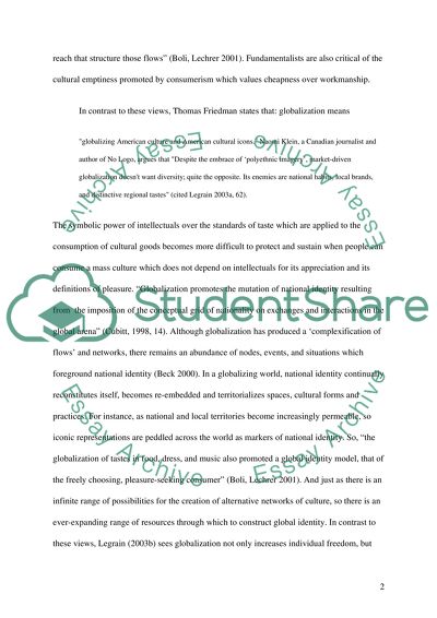 Globalization Effect on the Culture