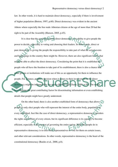 Representative and Direct Democracy