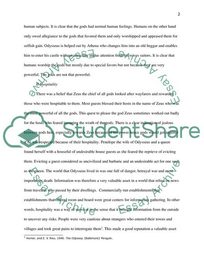 Relationship of Gods and Humans in Odyssey by Homer