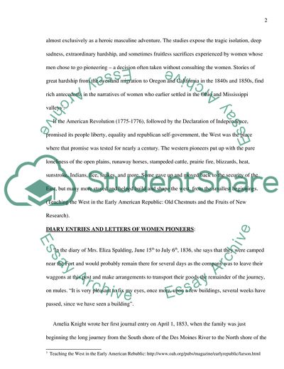 Women Pioneers on the Western Trails