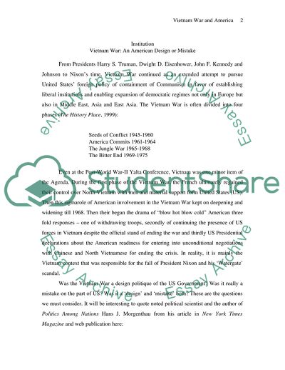 The Political Issue of the Vietnam War