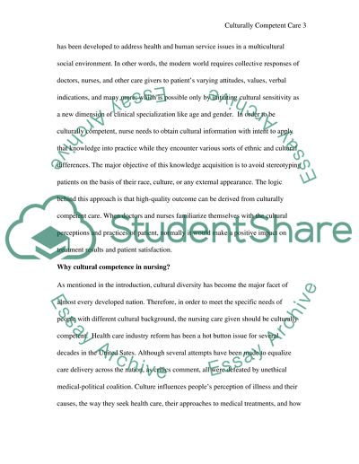 Emerging Standards for Culturally Competent Care