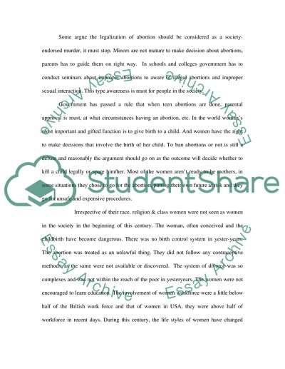 Changes in the Views on Abortion