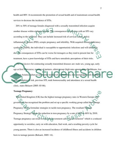 Teenage Sexual Health