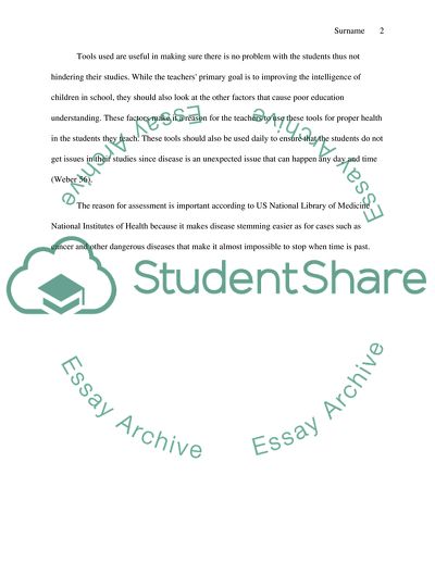 Health Assessment Tools