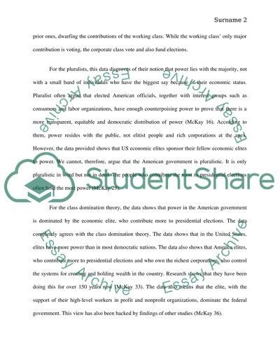 Pluralist and Class domination with 2012 American presidential election