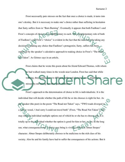 The Issues of Major Life Choice: Frost and Adrienne