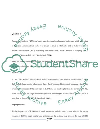 Business-to-business (B2B) marketing