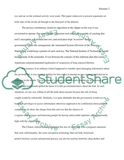 The Clipper Chip Controversy