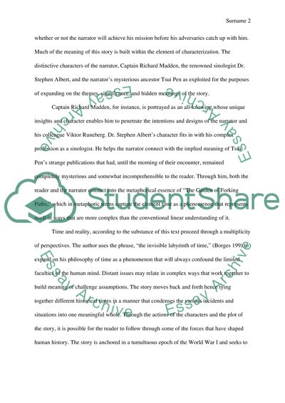 The Garden Of Forking Paths Essay Example Topics And Well