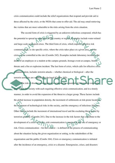 Crisis and Emergency Risk Communication