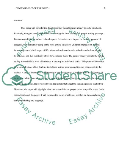 Development of the Different Thinking