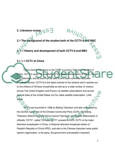 Comparison the Difference between the English Channel of CCTV of China and BBC of UK