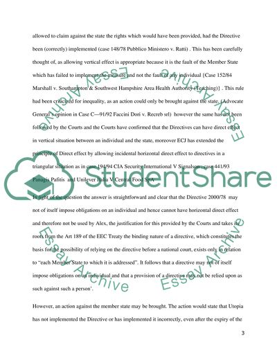 European Union Law: The Doctrine of Direct Effect