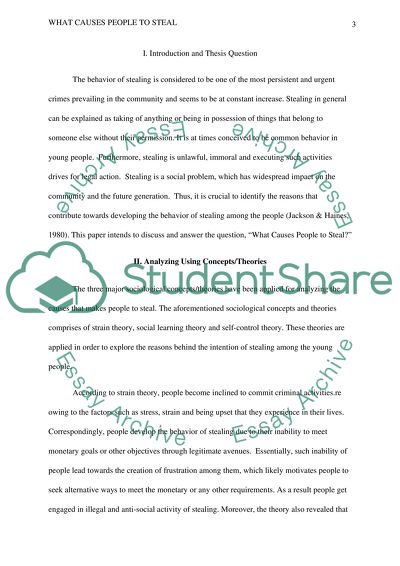 What Causes People to Steal