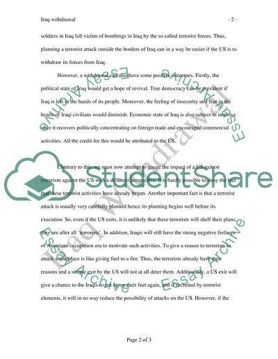 Withdrawal from Iraq